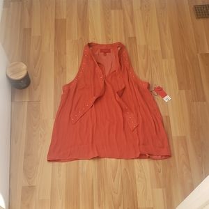 Jennifer Lopez brand burnt orange blouse